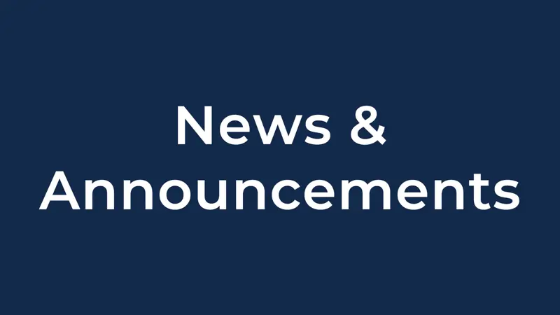 News and Announcements